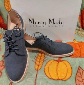 Blue Oxford shoes